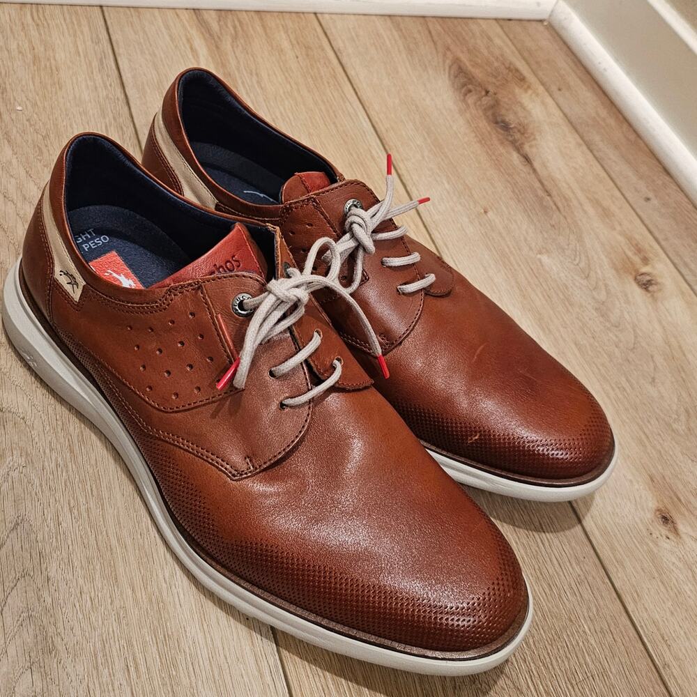 Fluchos Fenix Men's Leather Cognac Leather Oxford Shoes Size 44